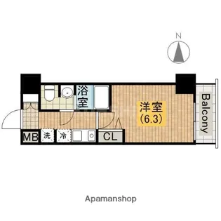 ラナップスクエア四天王寺【10階】の間取り