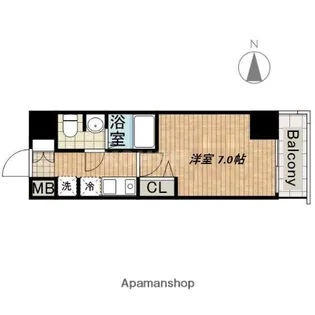 ラナップスクエア四天王寺【9階】の間取り