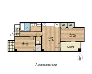 ノステルコート夕陽丘【3階】の間取り