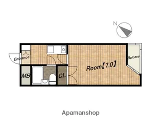 ノアーズアーク桃谷駅前【602号室】の間取り