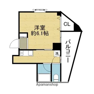 グランド上六【402号室】の間取り