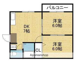 ロイヤルハイツ深江南【5階】の間取り