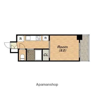 ル・パルトネール天王寺真田山【6階】の間取り