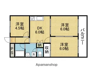3DKの間取り画像