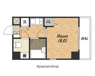 シティライフディナスティ日本橋【403号室】の間取り