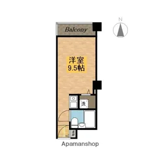 松屋町グランドハイツ【1416号室】の間取り