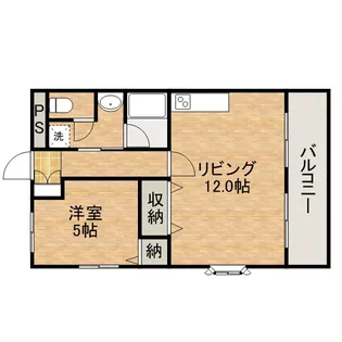 シャトー法円坂【5階】の間取り