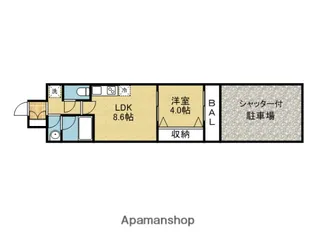 アドラブール今里【102号室】の間取り