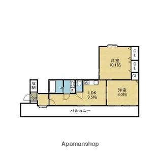 ハイツサンフィルド【4階】の間取り