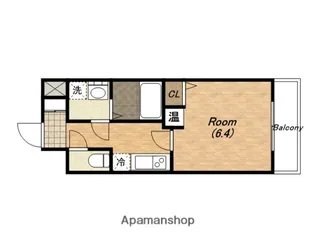 グレンパーク内本町【1206号室】の間取り