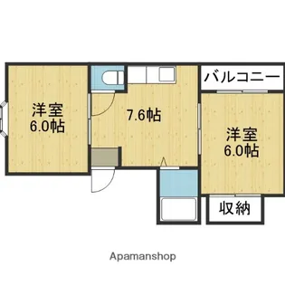 メゾン真法院【401号室】の間取り