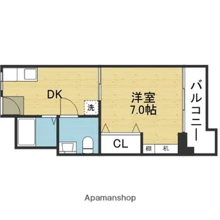 新谷町第2ビル【707号室】の間取り