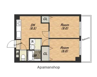 グリーンヒル生玉【205号室】の間取り