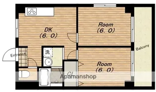 グリーンヒル生玉【603号室】の間取り