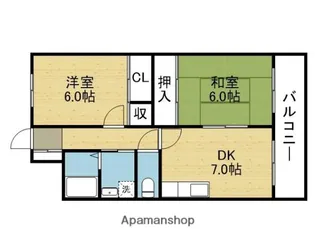 アモール永田【405号室】の間取り