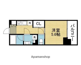 アスヴェル東本町Ⅱ【603.号室】の間取り