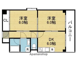 ヴィラ鎌倉【601号室】の間取り