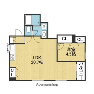 プリオール舟橋【9階】の間取り