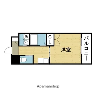 マンスフィールド桃谷【301号室】の間取り