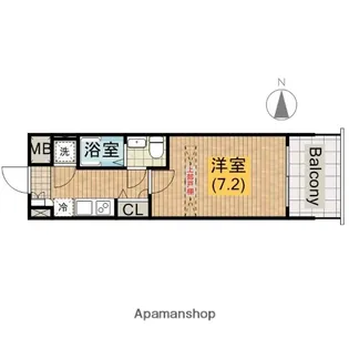 アドバンス上町台ラシュレ【12階】の間取り