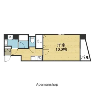 モンサンミッシェル北浜【601号室】の間取り