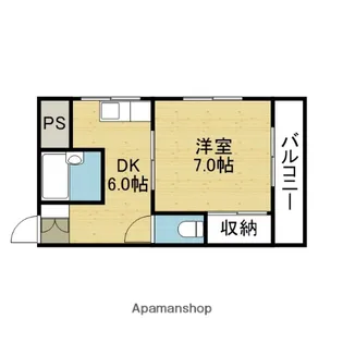 スマイルハイツ巽東【4階】の間取り