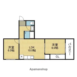 エスプリ川崎Ⅲ【102号室】の間取り