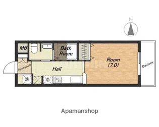 パラッツオ四天王寺【402号室】の間取り