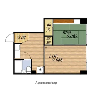三洋ビル【302号室】の間取り