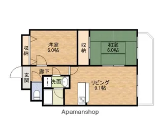 パークサイド中本【2階】の間取り