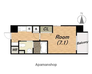 レオンコンフォート谷町六丁目【12階】の間取り