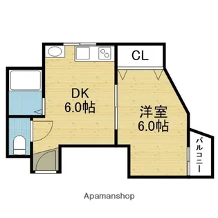 ライフハウスつねⅠ号館【401号室】の間取り