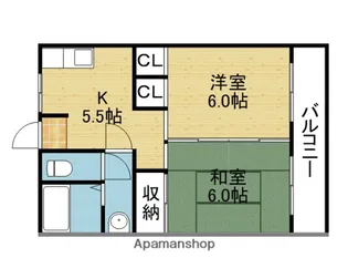 第2クリスタルハイツ【305号室】の間取り