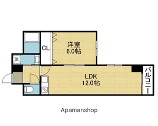 堺筋道頓堀グリーンコーポラス【1104号室】の間取り