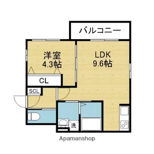 VIENTO福善【4階】の間取り