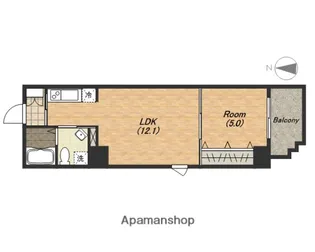 エステムコート難波EASTレオルガ【5階】の間取り