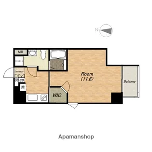 エステムコート難波EASTレオルガ【14階】の間取り
