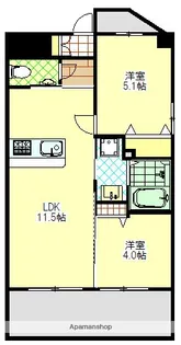 クリスタルコート【7階】の間取り