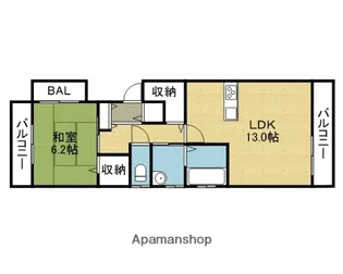MJハイツ田島【1階】の間取り