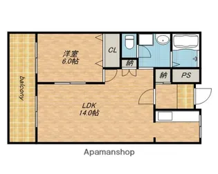 サニーハイツ三番館【505号室】の間取り