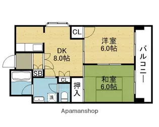 サニーハイツ三番館【3階】の間取り
