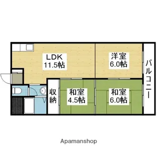 ノウブルハイツ平野【307号室】の間取り
