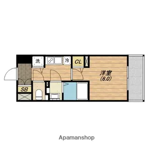 セイワパレス玉造駅前【306号室】の間取り