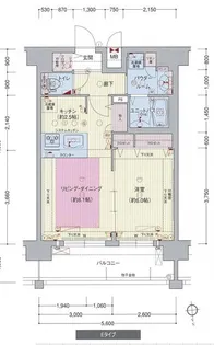 プレサンス天満橋アンジェ【0902号室】の間取り