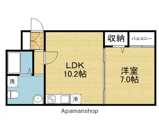 セゾンクレアスタイル新今里【1階】の間取り