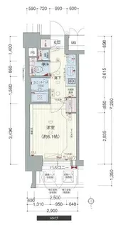 プレサンス天神橋ディオレ【0601号室】の間取り