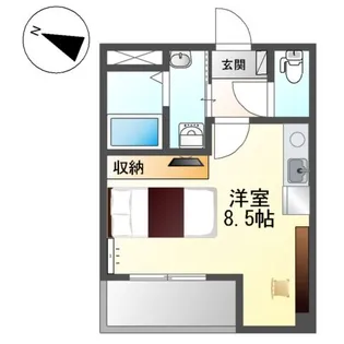 リバパレス靭公園【2階】の間取り