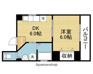 イルソーレ林寺【502号室】の間取り