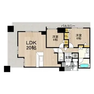 2LDKの間取り画像