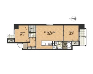 CITY SPIRE日本橋高津【5階】の間取り